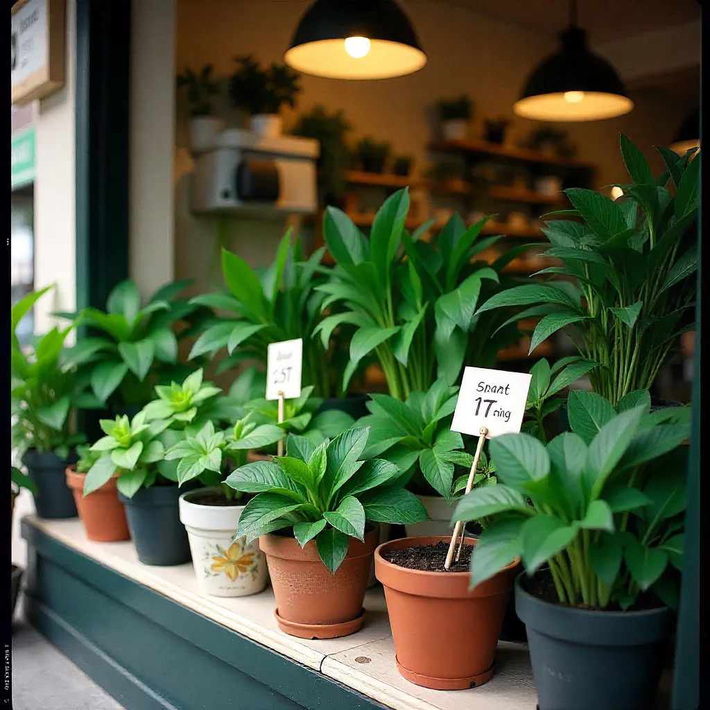 Large leafy potted plant by a sunlit window